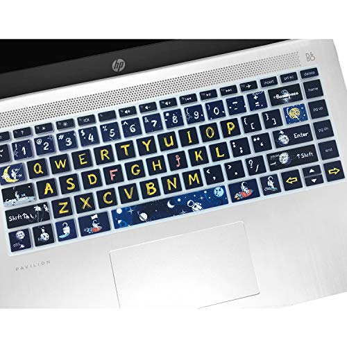 Keyboard Cover for HP 14" Laptop 2020 2019 2018,HP Pavilion x360 14M-BA 14M-CD 14M-DH 14-BA 14-BF 14-cm 14-CF 14-DF 14-DK 14-DS 14-DQ Series 14 Inch Protective Skin,Space Man - color: Space Man