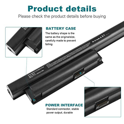 Futurebatt 6Cell Laptop Battery for Sony Vaio VGP-BPS22 VGP-BPS22A VGP-BPL22 VGP-BPS22/A VPC-E1Z1E VPC-EA - size: BPS22 12.13 3.15 1.77in