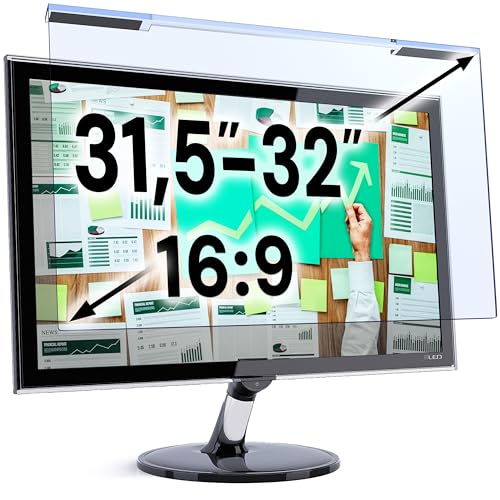 Blue Light Screen Protector for 31.5, 32 Inch Computer Monitor and Laptop – Anti-UV Blue Light Blocking Film for Desktop PC, Eye Protection Filter, 28.2" x 16.5", 1 Pack - color: Blue Screen for Monitor, size: [1 Pack] Acrylic 31.5"-32'' DIAGONAL (16:9/16