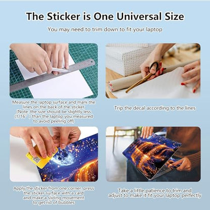 Universal Laptop Skin Sticker with 2 Wrist Pad Skins, Waterproof Scratch Resistant Vinyl Laptop Cover Decal, Cut to Fit for 11–15.6 Inch MacBook HP Dell Lenovo, Golden Falls - color: Golden Falls
