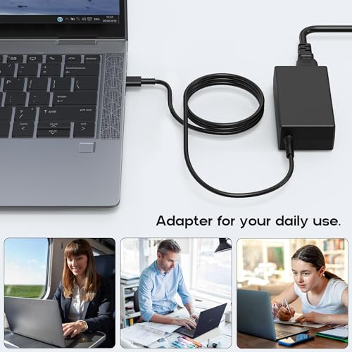 65W USB-C Charger Compatible with HP EliteBook Envy x360 | 20V 3.25A Type-C Adapter. Fits ProBook, Spectre, Pavilion, Chromebook, ZBook, G8-G11. Replaces L65505-002 TPN-DA20.