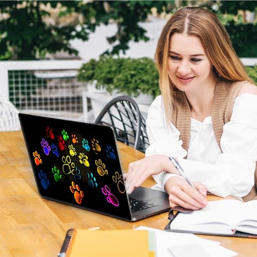 Laptop Skin Sticker Decal, Universal Reusable Vinyl Laptop Cover for 12" 13" 13.3" 14" 15" 15.4" 15.6" Notebook PC, Waterproof Scratch-Resistant with 2 Wrist Pads, Easy to Apply & Remove,Dog's Paw - color: Dog's Paw