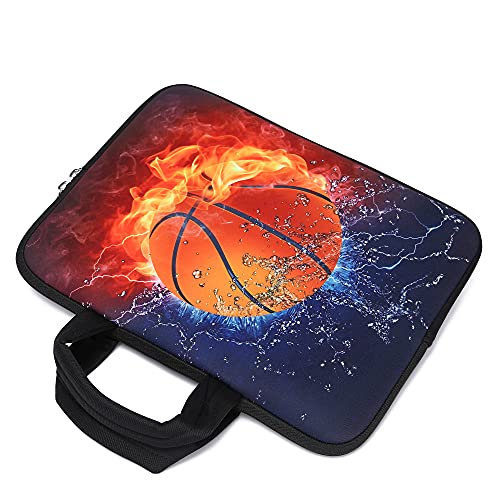 14 15 15.4 15.6 inch Laptop Handle Bag Computer Protect Case Pouch Holder Notebook Sleeve Neoprene Cover Soft Carrying Travel Case for Dell Lenovo Toshiba HP Chromebook ASUS Acer (Cool Basketball) - color: Cool Basketball