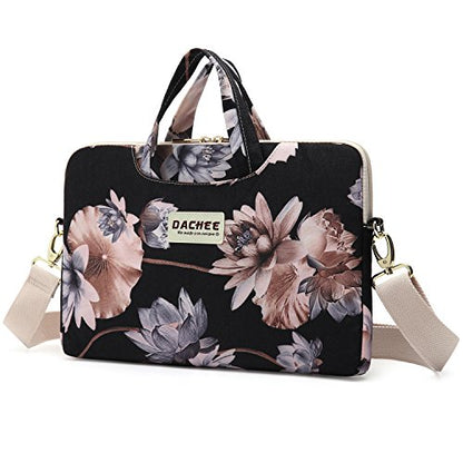 DACHEE Laptop Shoulder Bag for 15 Inch/15.6 Inch Macbook Pro - color: Lotus