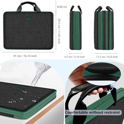 Slim Expandable Laptop Case 15.6 Inch Sleeve Upgraded Protective Durable Recycled Carrying Case Compatible with MacBook 15" & 16" and Most 15" 15.6" 16" Notebook,BK01GR01 - color: Bk01gr01, size: 15.6"