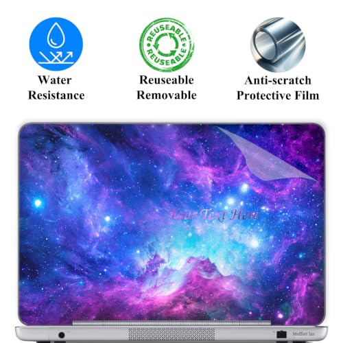 Custom Design Personalized Laptop Skin Sticker Cover Art Decal, Customize with Your Name or Text (12 Inch, Galaxy Clouds) - color: 3500, size: 12 Inch