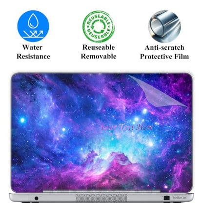 Custom Design Personalized Laptop Skin Sticker Cover Art Decal, Customize with Your Name or Text (12 Inch, Galaxy Clouds) - color: 3500, size: 12 Inch