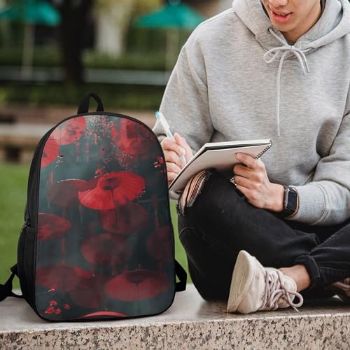 Laptop Backpack Lightweight Computer Bag Casual Daypack Red Style Umbrella Travel Backpacks for Women Men