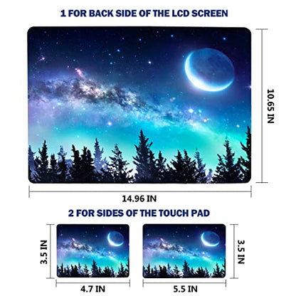 AIMSA Laptop Skin Sticker Decal, 12 13 13.3 14 15 15.4 15.6 inch Laptop Art Decal Protector Notebook Netbook PC 15.6" Universal Vinyl Cover, Forest Moon Sky - color: Forest Moon Sky