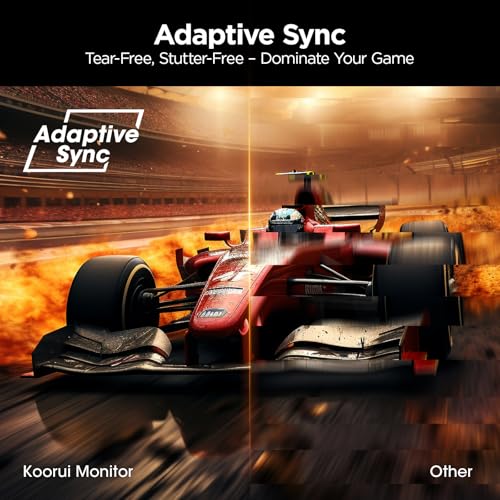 KOORUI 27 Inch 1440p Gaming Monitor, 200Hz Fast IPS, 1ms, HDR400 G2721P | Adaptive Sync, 95% DCI-P3, HDMI2.0/DP1.4, VESA Mount for PC, Console, Streaming and Dual-Screen Setups - size: 27"/WQHD/200Hz/IPS