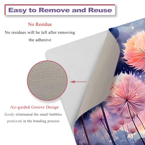 Laptop Decal Sticker Skin Cover, 12" 13.1" 13.3" 14" 15" 15.4" 15.6" Laptop Netbook Vinyl Art Skin Sticker Cover Notebook PC Protector (2 Wrist Pad Included), Removable Reusable, Dreamy Dandelions - color: Dreamy Dandelions