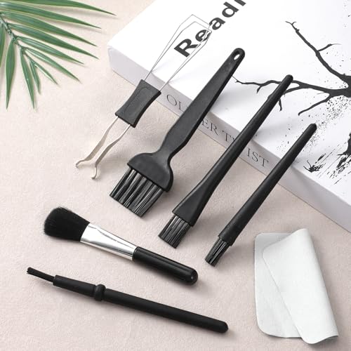 7 PCS Mechanical Keyboard Cleaning Kit with Wire Keycap Puller, | Switch Remover & 5 Anti-Static Brushes, Professional Keyboard Cleaner Tool Set for Computer, Laptop, PCB Motherboard