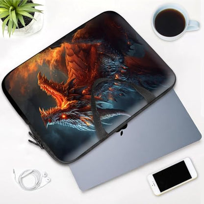 14 15 15.4 15.6 inch Laptop Handle Bag Computer Bag, Pouch Holder Notebook Sleeve Cover Soft Case Compatible for Dell,Lenovo,Toshiba HP, Asus Notebook-Angry Dragon - color: Angry Dragon