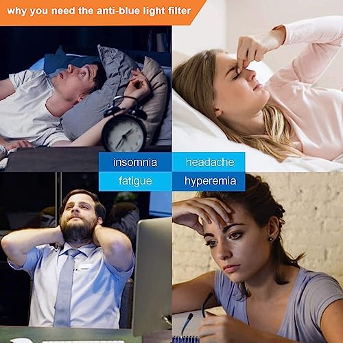 MOSISO Blue Light Blocking Screen Protector Bubble Free Anti Glare | Compatible with MacBook Air 13 inch 2022-2018/Pro 13 2023-2016 M2 M1, Anti Blue Light Blocking Laptop Screen Filter Film