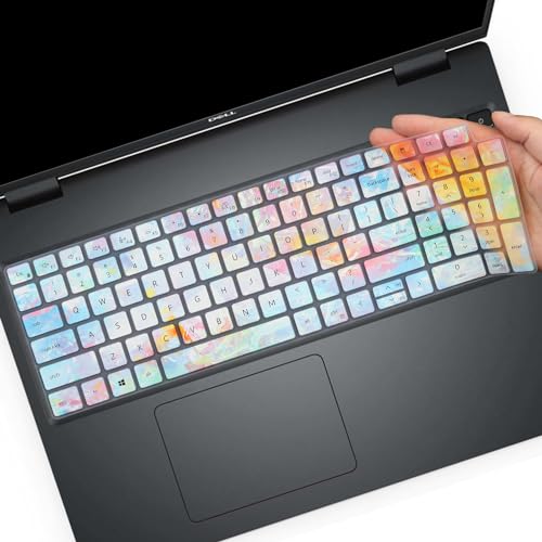 Colorful Keyboard Cover for Dell Precision 3560 3561 3570 3571 3580 3581 3590 3591/ Dell Latitude 5550 5540 5520 5521 3540 3550 2025-2022 15.6 inch Laptop Keyboard Protective Cover Skin - color: Colors
