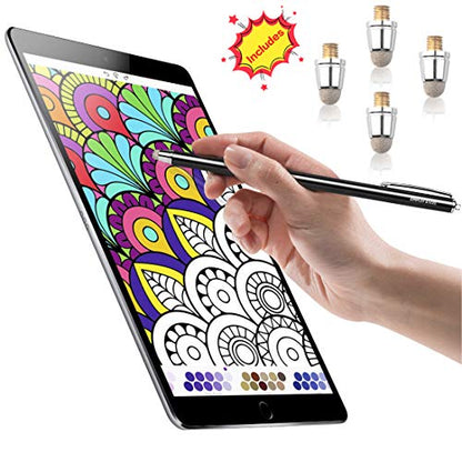 Stylus Pen Styluses Pens Long Extra Universal Pencil Capacitive Stylus Tablets Tablet Touch Screen Touchscreens Stylus for Apple iPad Pro iPad mini iPad Air iPhone with Replacement Tip