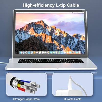 85W 60W Adapter L-Tip for Old Mac Book Pro 13/15/17" Before Mid 2012 | Mag-netic 1 charger for Mac Book Pro 13 15 17 Inch (Before Mid 2012 Models), 6.6FT Power Cable