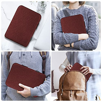 MoKo 9-11 Inch Tablet Sleeve Bag Padded Protetive Carrying Case | Fits New 11inch iPad Air M4, iPad A16 2025, iPad Pro 11 M4, Air 5/4/3, iPad 10/9/8th Gen, Tab S8/S9 11", Wine Red - color: Wine Red, size: 9-11 inch