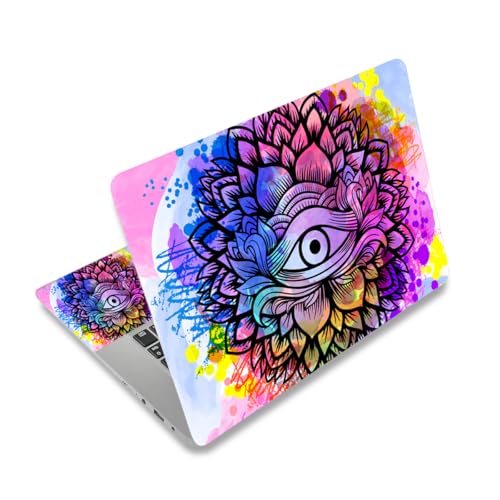 Laptop Skin Sticker Decal,12" 13" 13.3" 14" 15" 15.4" 15.6" Laptop Skin Sticker Protector Cover for Toshiba Hp Samsung Dell Apple Acer Leonovo Sony Asus Laptop Notebook (Colorful Eye) - color: Colorful Eye