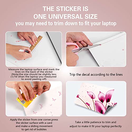 Laptop Notebook Skin Sticker Cover Decal Fits 12 13 13.3 14 15 15.4 15.6 inch Laptop Protector Notebook PC | Easy to Apply, Remove and Change Styles (Calla Lily) - color: Calla Lily