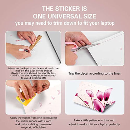 Laptop Notebook Skin Sticker Cover Decal Fits 12 13 13.3 14 15 15.4 15.6 inch Laptop Protector Notebook PC | Easy to Apply, Remove and Change Styles (Calla Lily) - color: Calla Lily