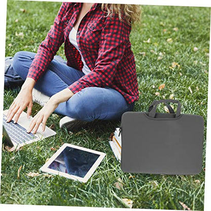 Operitacx Laptop Carrying Bag Portable Laptop Pouch Double Zippers Stylish Computer Handbag for Business Travel Scratch-resistant and Design