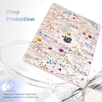 May Chen Compatible with MacBook Air 13 inch Case 2022 2021, 2020-2018 Release Model: M1 A2337 A2179 A1932, Plastic Hard Shell Case Cover for Mabook Air 13 inch with Retina Dispaly, Summer Flowers - color: Summer Flowers