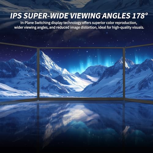 Portable Monitor 18.5 Inch IPS Display, FHD 1080p 100Hz 100% sRGB Laptop Screen Extender, HDR HDMI USB-C VESA Travel Monitor for Laptop PC Mac Phone, PS4/5, Xbox, Switch