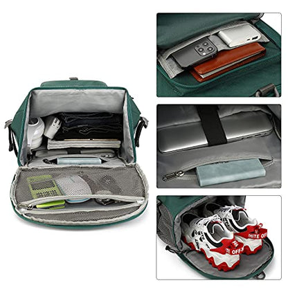 Kalesi Gym Duffle Bag Backpack 4-Way Waterproof with Shoes Compartment for travel Sport Hiking laptop - color: Green