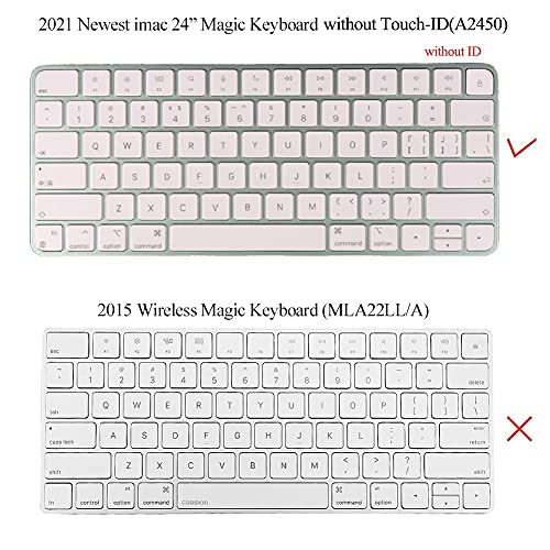 Keyboard Cover for iMac Magic Keyboard Without Touch ID A2450 A3203 | TPU Transparent Waterproof Keyboard Skin Protector - color: Magic Keyboard without Touch ID A2450