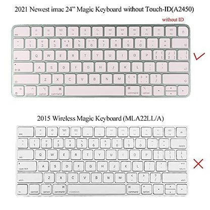 Keyboard Cover for iMac Magic Keyboard Without Touch ID A2450 A3203 | TPU Transparent Waterproof Keyboard Skin Protector - color: Magic Keyboard without Touch ID A2450