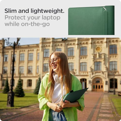 Spigen Valentinus Protective Laptop Sleeve, 16-Inch MacBook | For MacBook Pro/Air M1-M5 Chips (2021-2026) - Jeju Green - color: JeJu Green, size: 16-inch
