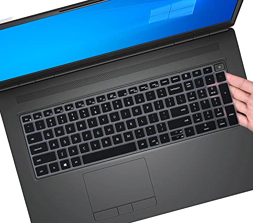 Keyboard Cover for Dell Latitude 3550 3540 5550 5540 5530 5531 5520 5521 15.6", Dell Precision 3590 3591 3580 3581 3570 3571 3560 3561 15.6 inch 2025 2024 2023 2022 Laptop Protector, Black - color: Black