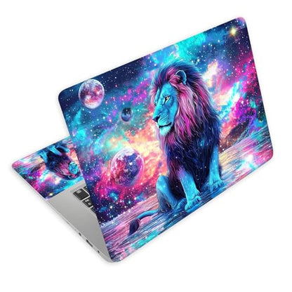 Universal Laptop Skin Decal, 3-Piece Vinyl Protector for 12 13 14 15.6" Notebook, Waterproof Anti-Scratch, Easy Trim & Bubble-Free Finish, Beautiful Lion Sitting on the Water - color: Beautiful Lion Sitting on the Water