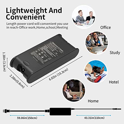 90W Laptop Charger Compatible with Dell Latitude D630 D830 5480 D820 D620 D610 D520 E4310 E4300 E5400 E5500 E5510 5591 Chromebook 11 3120 3180 3189 0J62H3 PA-10 PA-12 PA12 Power Supply Cord - size: 90 W 7.4x5.0 Mm