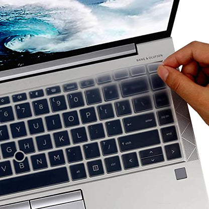 Keyboard Cover for 14 Inch HP EliteBook 840 845 G7 G8 Laptop New Notebook PC Model Accessories Keyboard Protective Skin (Not fit New 840 845 G9 G10 G11)-Clear - color: Clear