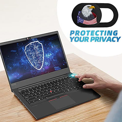 Flag Eagle Webcam Camera Cover Slide - Web Camera Cover Fits for Laptop, Desktop, Pc, Macboook Pro, iMac, Mac mini, iPad Pro, Computer, iPhone, Protect Your Privacy Security - color: Eye Webcam Cover