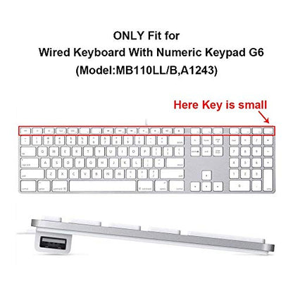 HRH for iMac G6 MB110LL/B MB110LL/A A1243 Keyboard with Numeric Keypad NumberPad Print:Logic Pro X Functional Shortcuts Hot Keys Design Silicone Keyboard Skin Cover [US/EU Layout] - color: Z-Logic Pro X