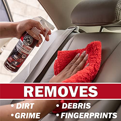 Chemical Guys Total Interior Cleaner Variety Kit With Storage Bag | 3 Scents, Fresh, New Car, & Black Cherry Scents, 3 Microfiber Towels, & Giftable Car Care Bag - size: 48 Fl Oz (Pack of 1), style: BAG KIT