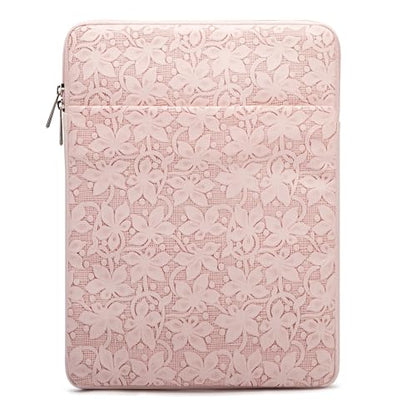 Kinmac 360° Protective Vertical Laptop Sleeve Case Cover Bag (Pink Floweret PU, 12.5 inch-13.3 inch) - color: Pink Floweret PU, size: 12.5 inch-13.3 inch