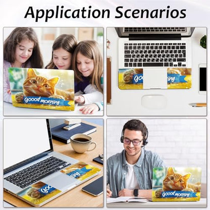 Laptop Skin 12.1-15.6 inch Removable Universal Reusable Laptop Sticker Decal,Waterproof No Residue Vinyl Cover,Scratch-Resistant Cuttable Full Wrap Sticker for Notebook, Kawaii Orange Cat - color: Kawaii Orange Cat