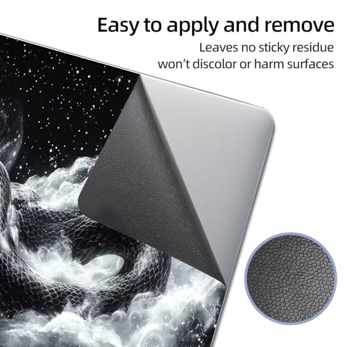 Universal Laptop Skin Sticker Decal, 12"-15.6" Aesthetic Vinyl Wrap, Black Snake Moon Galaxy Waterproof Notebook Cover Art Protector for MacBook HP Dell Lenovo, Fits 13" 14" 15" 15.6" - color: Black Snake Moon Galaxy
