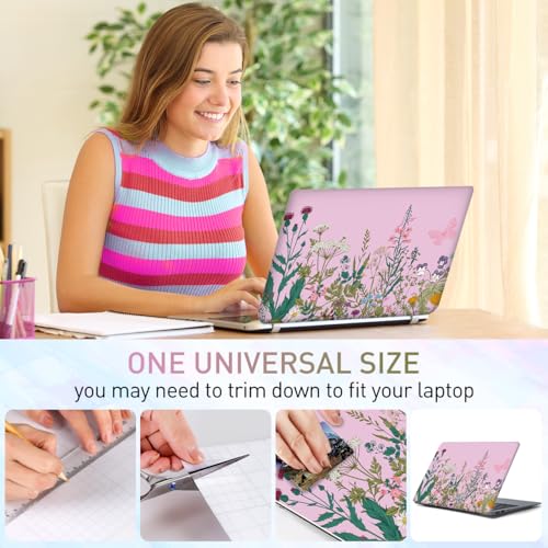 15-15.6 inches Netbook Laptop Skin Sticker Decal Reusable Cover Protector for 11.6 12 13 13.3 14 15 15.4 Notebook Chromebook PC, Scratch-Resistant Waterproof I Retro Botanical - color: Retro Botanical