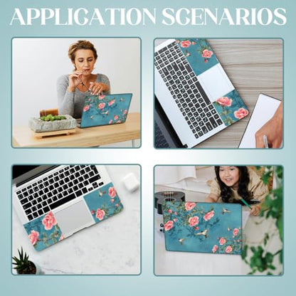 SUPERDANT Laptop Skin Sticker Flower Bird Laptop Decals Personalized Universal Notebook Computer Wrap Vinyl Skin Stickers Cover Art Decal Removable 12-15.6 Inch Scratch-Resistant Gifts Blue Pink - style: Flower Bird