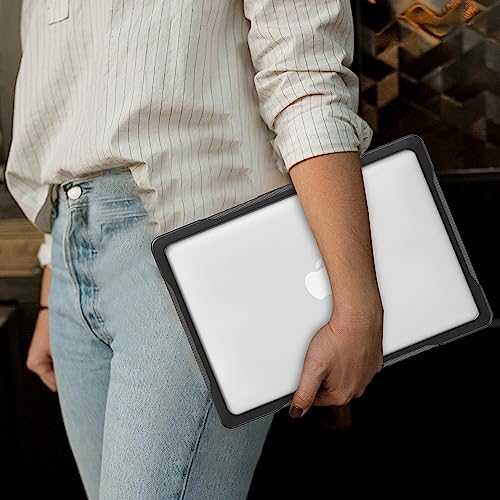 Batianda Ultimate Case for MacBook Air 13 Inch 2018-2020, Transparent | Fits M1/Intel Models A2337/A2179/A1932, Lightweight Slim Design, Carbon Fiber Side Texture, Matte Translucent Hard Shell - color: Transparent