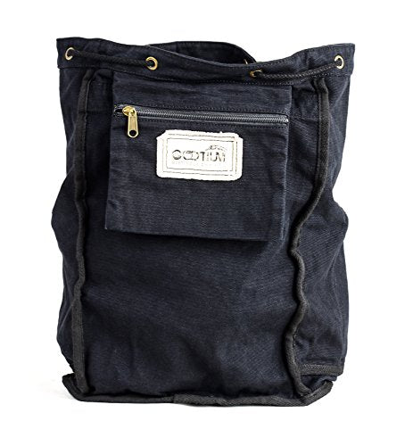 GOOTIUM 21101GRY-S Specially High Density Thick Canvas Backpack Rucksack, Black Small Size - color: Black, size: Small