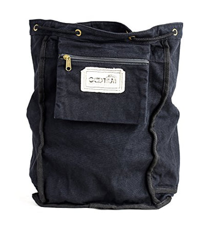GOOTIUM 21101GRY-S Specially High Density Thick Canvas Backpack Rucksack, Black Small Size - color: Black, size: Small