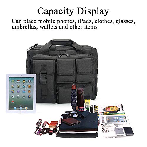 Tactical Briefcase, tactical computer bag 14.1" 15.6 In Men's Military Laptop Messenger Multifunction Briefcase for Men