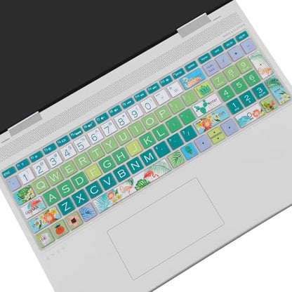 Keyboard Cover for HP Envy x360 15m-bp/bq /2020 2019 HP Pavilion 15/ HP Pavilion x360 15.6” Series/HP Envy 17 17.3" Series/HP Laptop 15t 17t 17-ca0011nr 17-by0040nr, Flamingo - color: Flamingo