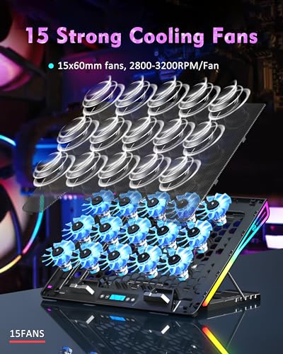 AICHESON Gaming Laptop Fan Cooling Pad for 17.3 inch Laptop and 2 USB A to A Cable Set